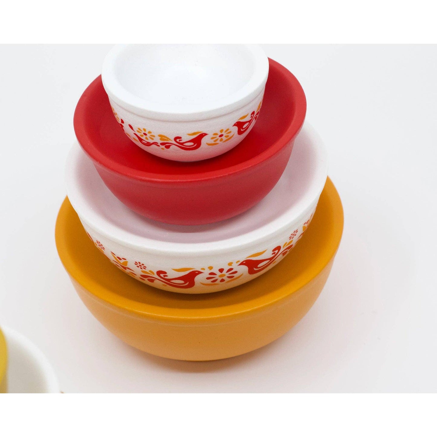 Mini Pyrex-Inspired Mixing Bowls | Retro Stackable Mini Bowl Set for Collectors