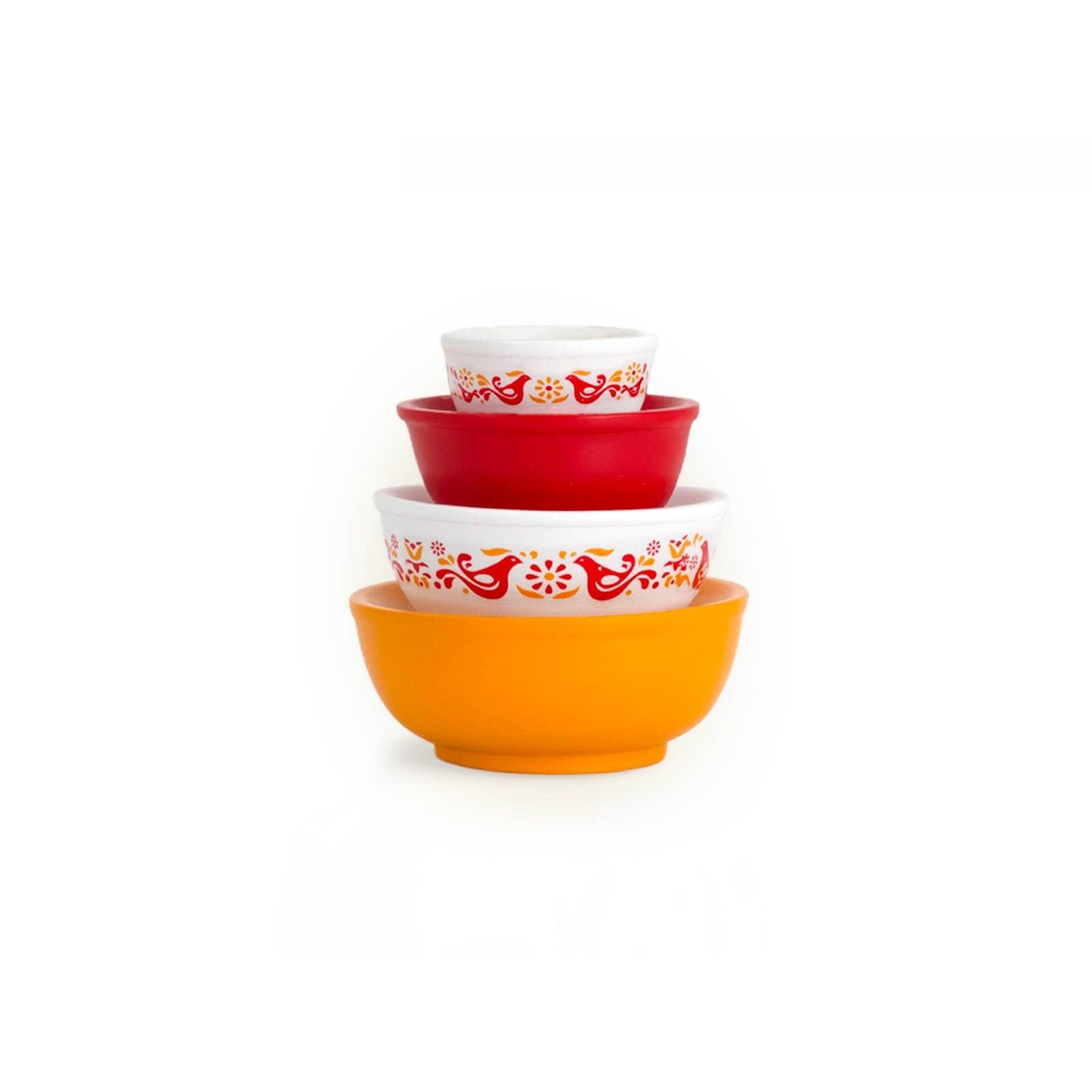 Mini Pyrex-Inspired Mixing Bowls | Retro Stackable Mini Bowl Set for Collectors
