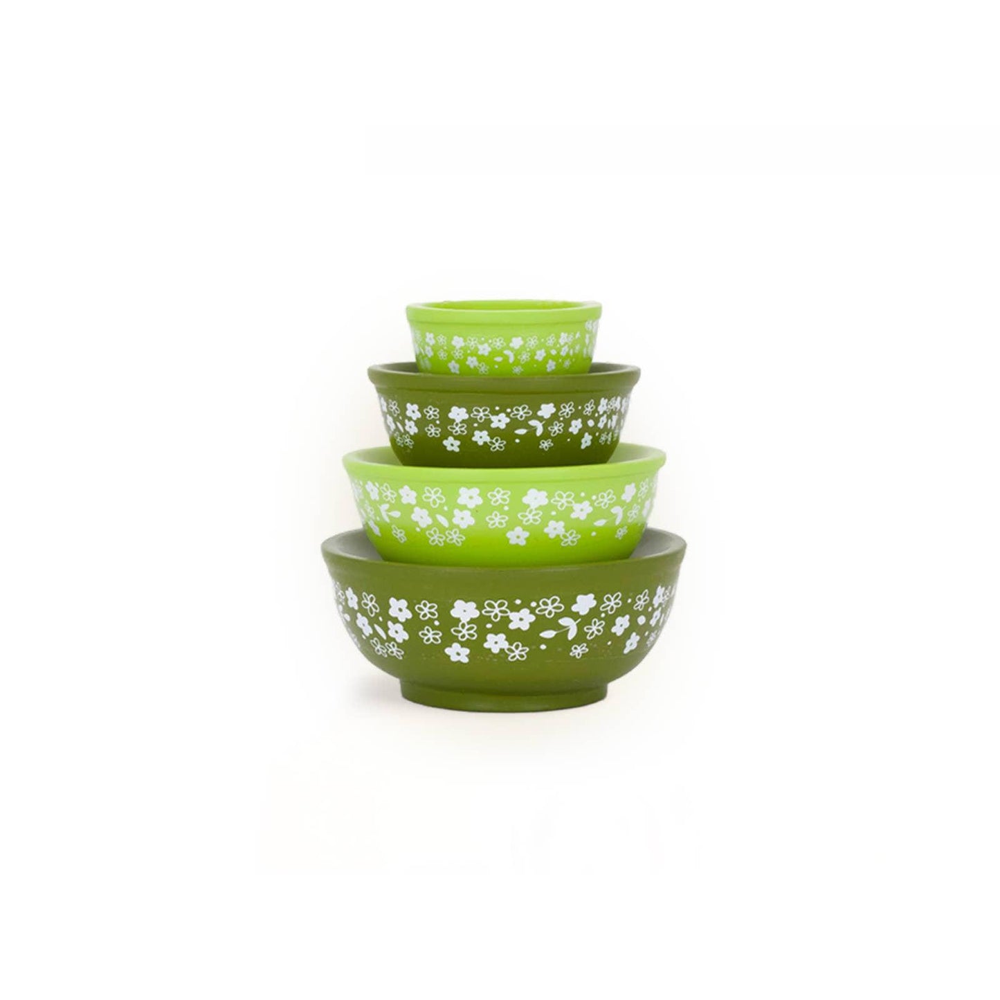 Mini Pyrex-Inspired Mixing Bowls | Retro Stackable Mini Bowl Set for Collectors