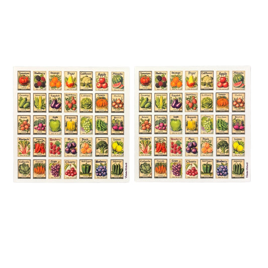 Mini Seed Packet Stickers | 4" x 4" | 2 Sheets-Violette Stickers-The Bullish Store