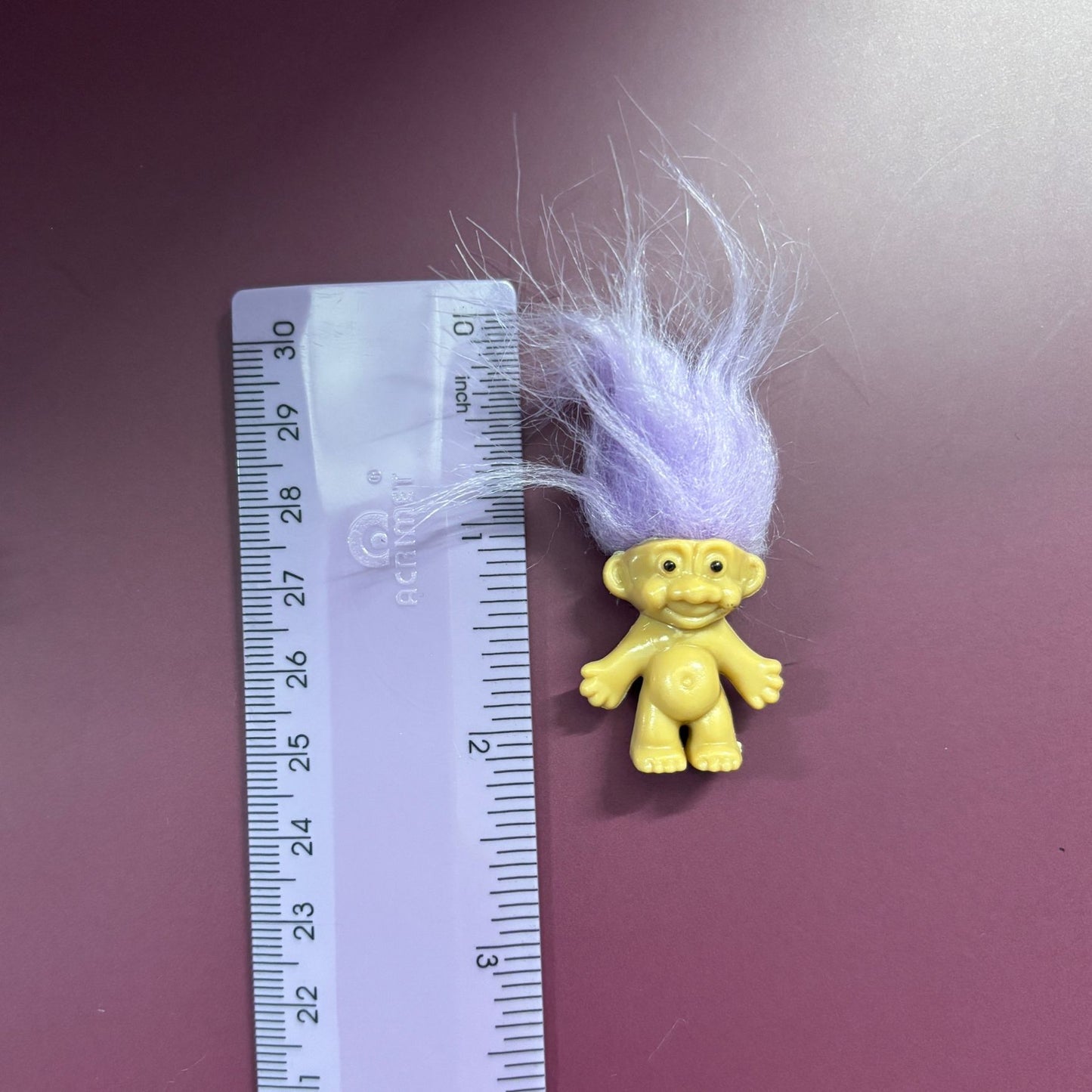 Mini Troll Dolls in Pack of 5 | 90s Retro Good Luck Figurines with Colorful Hair