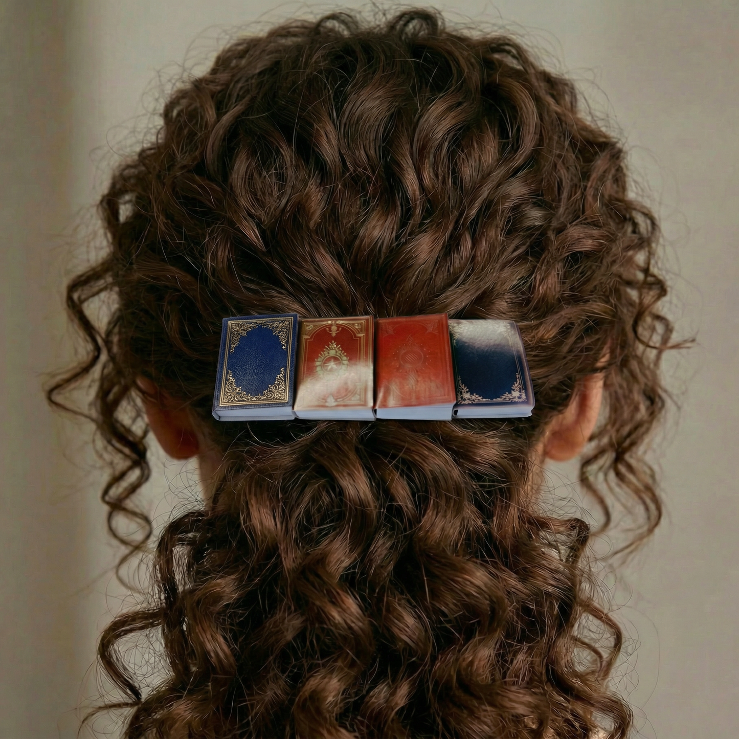 Miniature Books Hair Clip with Real Pages