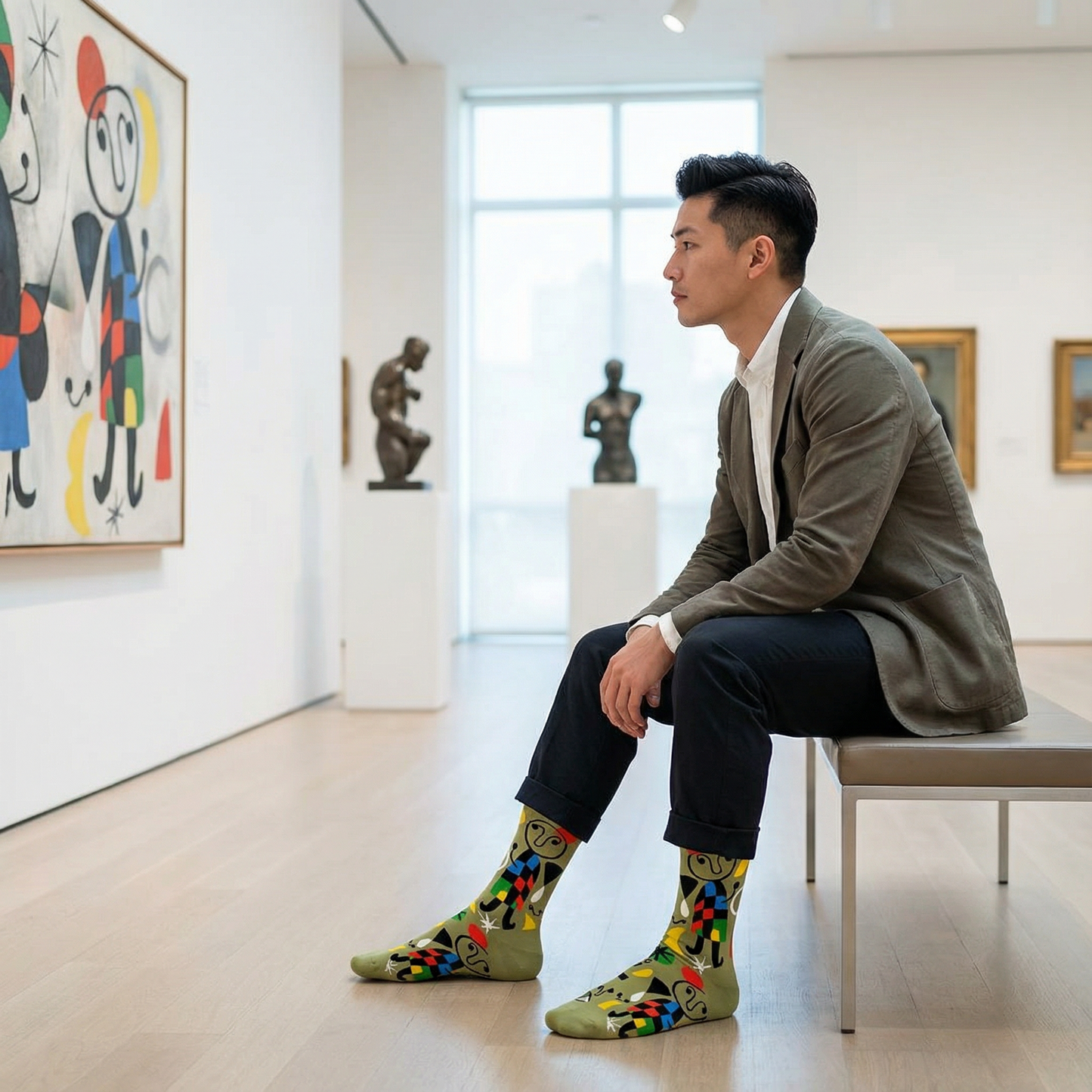 Miró Men's Crew Socks | Museum Art Lover Gift