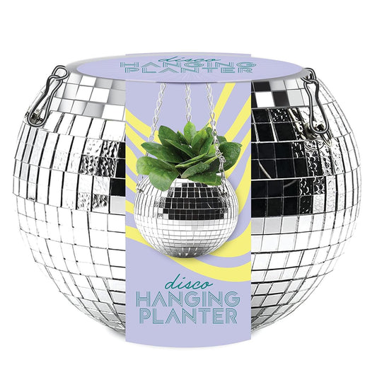 Mirror Disco Ball Hanging Planter | 70's Retro