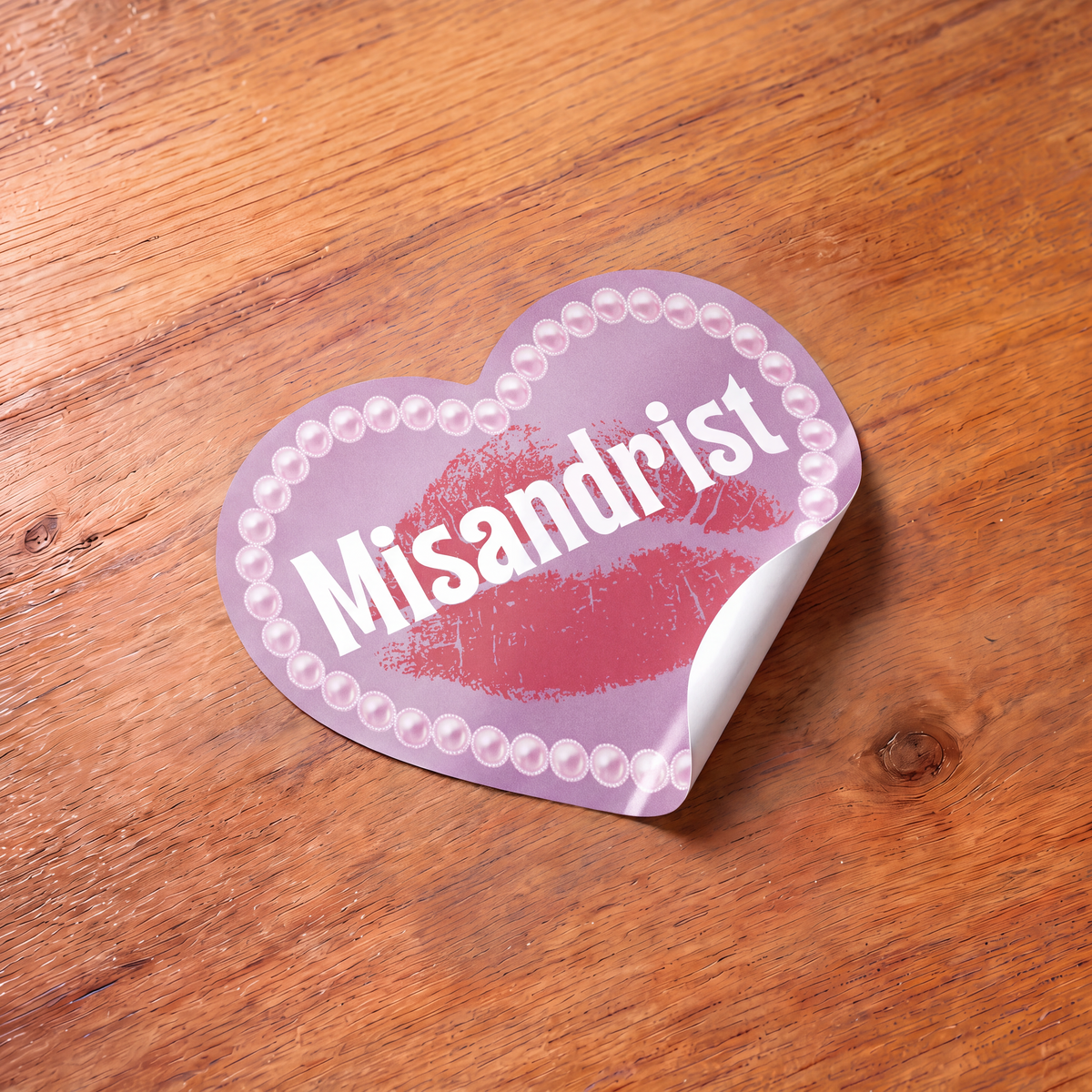 Misandrist Glossy Die Cut Vinyl Sticker 2.95in x 2.51in-GetBullish-The Bullish Store