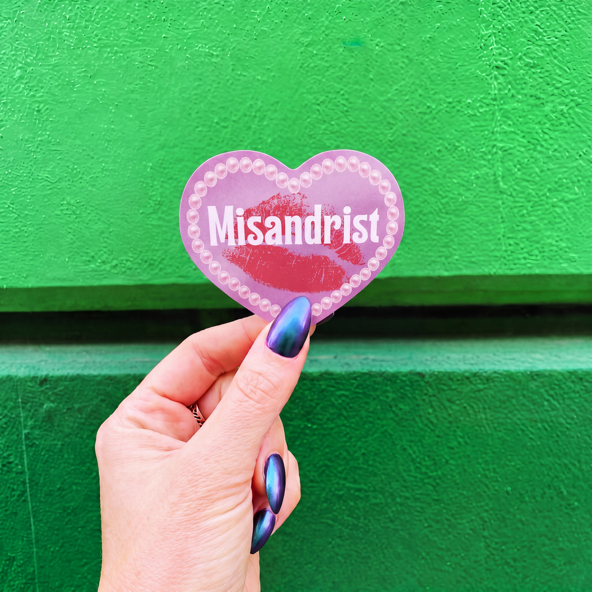 Misandrist Glossy Die Cut Vinyl Sticker 2.95in x 2.51in-GetBullish-The Bullish Store