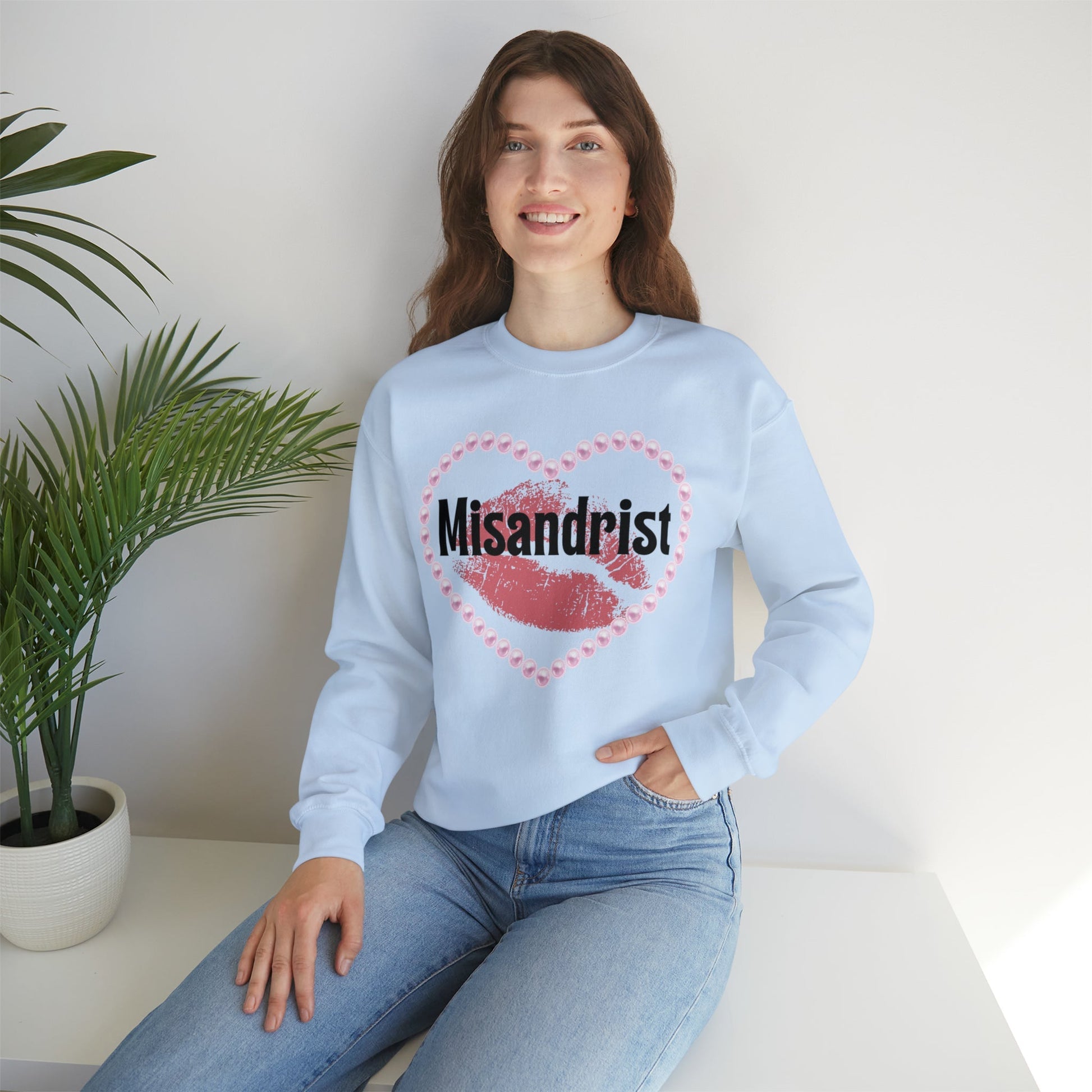 Misandrist Unisex Heavy Blend™ Crewneck Sweatshirt Sizes SM-5XL | Plus Size Available