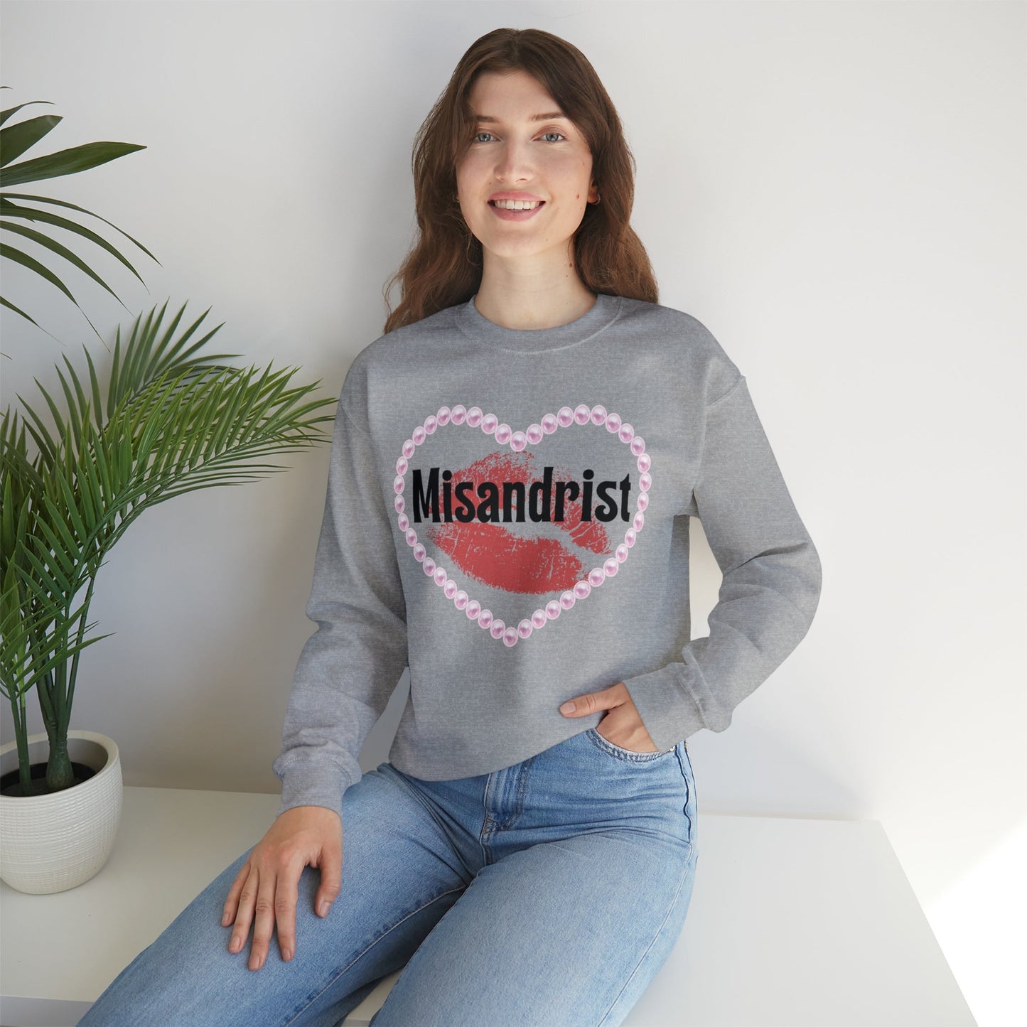 Misandrist Unisex Heavy Blend™ Crewneck Sweatshirt Sizes SM-5XL | Plus Size Available