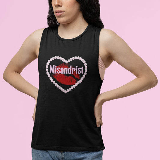 Misandrist 💋 Women's Flowy Scoop Muscle Tank