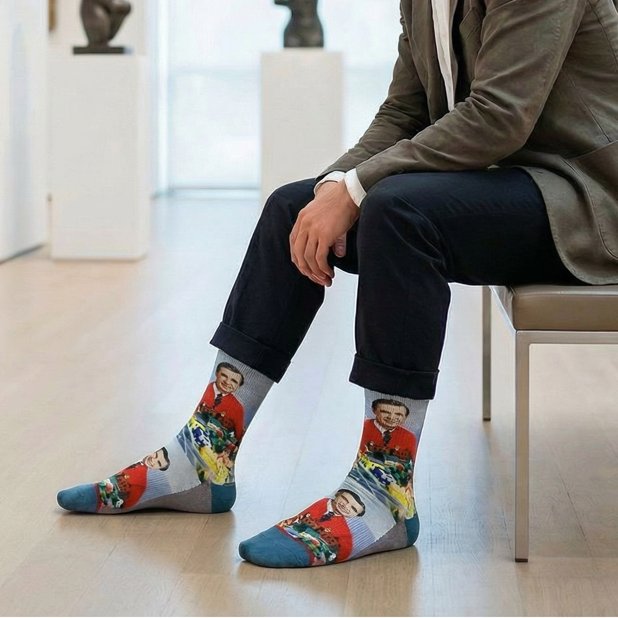 Mister Rogers Make Believe Kingdom Men's Socks | Fun Crew Socks