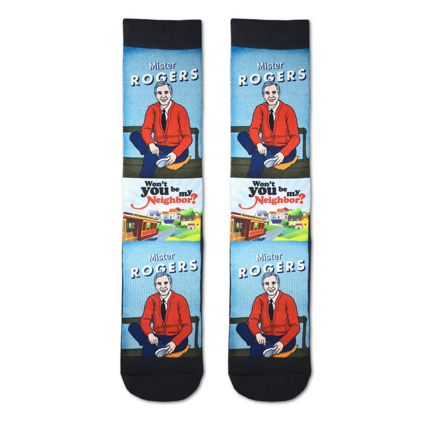 Mister Rogers Neighborhood Men's Socks | Won’t You Be My Neighbor Crew Socks