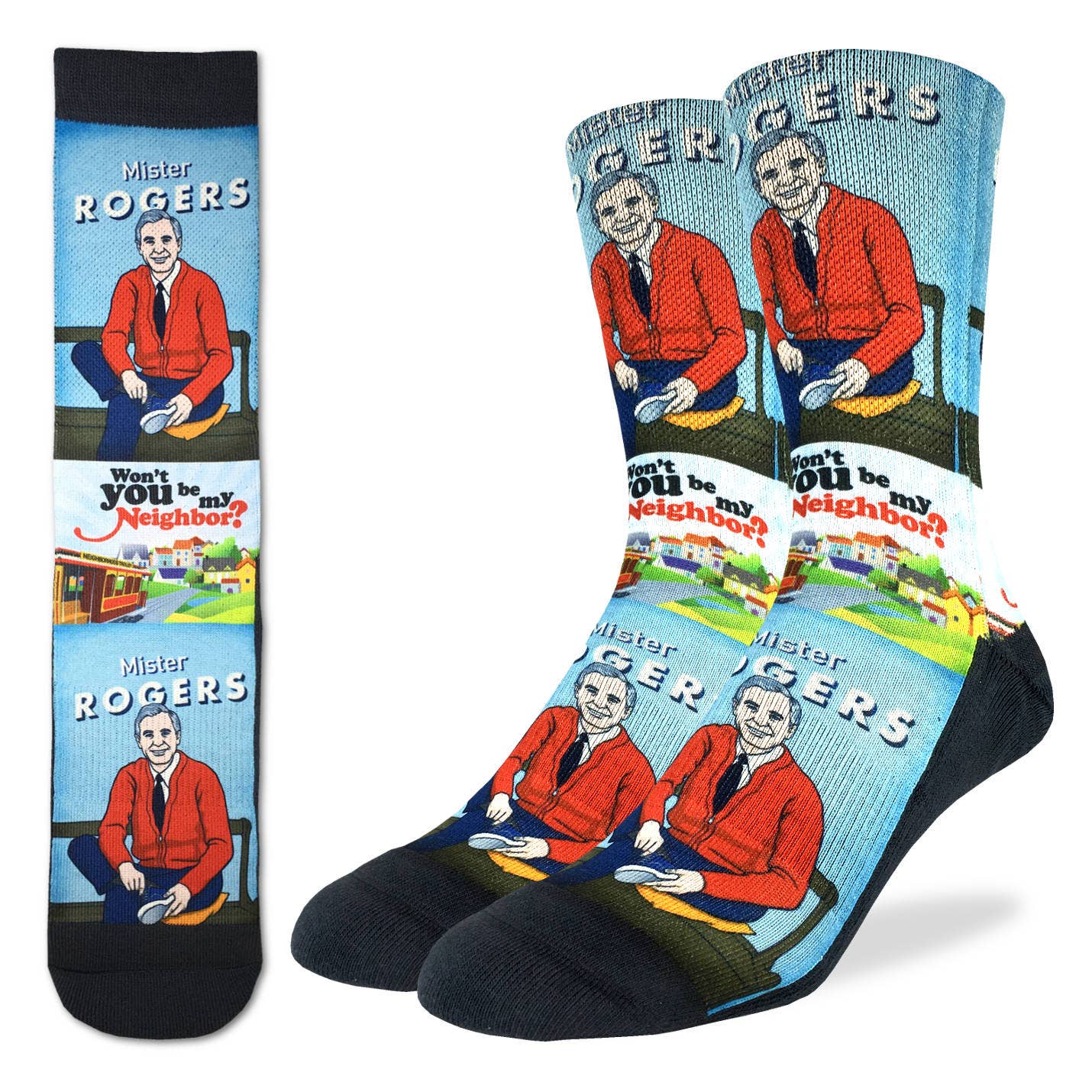 Mister Rogers Neighborhood Men's Socks | Won’t You Be My Neighbor Crew Socks