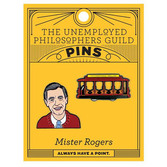 Mister Rogers and Neighborhood Trolley Enamel Pins Set of 2