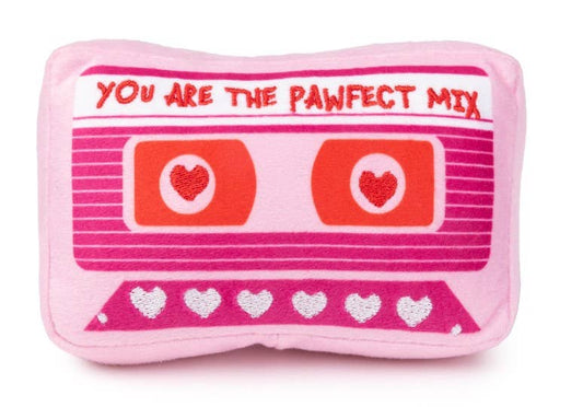 Mix Tape Plush Dog Toy | Plush Toys for Pet Lovers | Giftable Dog Stocking Stuffer