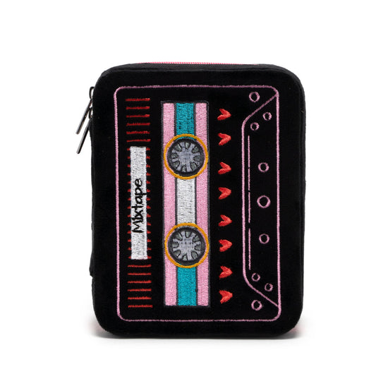 Mixtape Cassette Velvet Jewelry Travel Case-Living Royal-The Bullish Store
