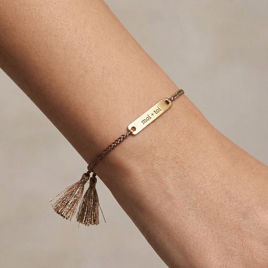 Moi + Toi Love Notes Adjustable Bracelet | In a Giftable Glass Jar with Cork Lid