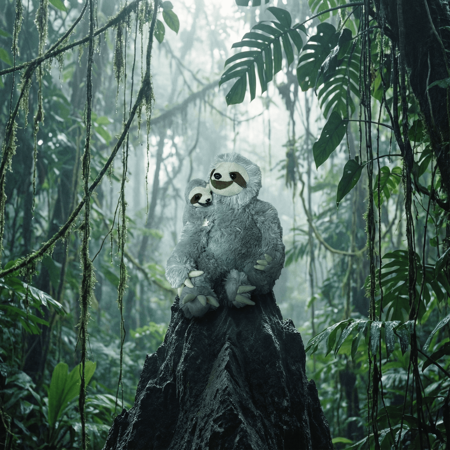 Mom Baby Sloth Stuffed Animal 12"