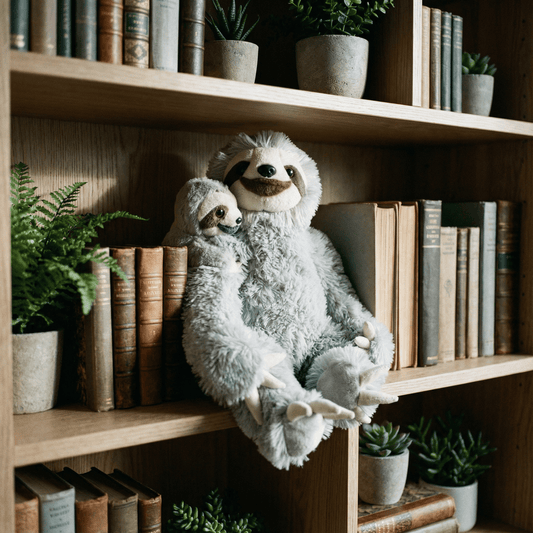 Mom Baby Sloth Stuffed Animal 12"