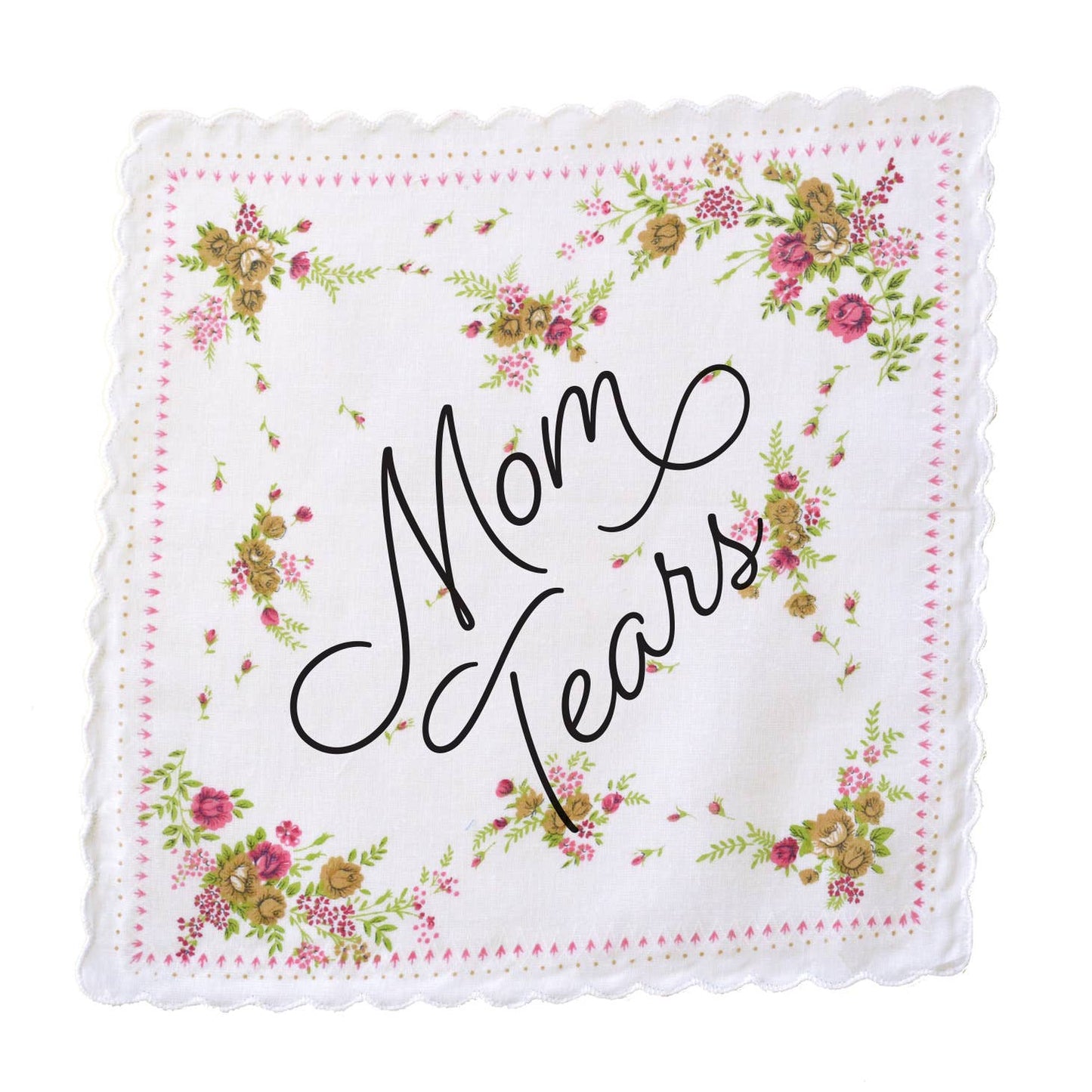Mom Tears Hankie Wedding Cotton Handkerchief