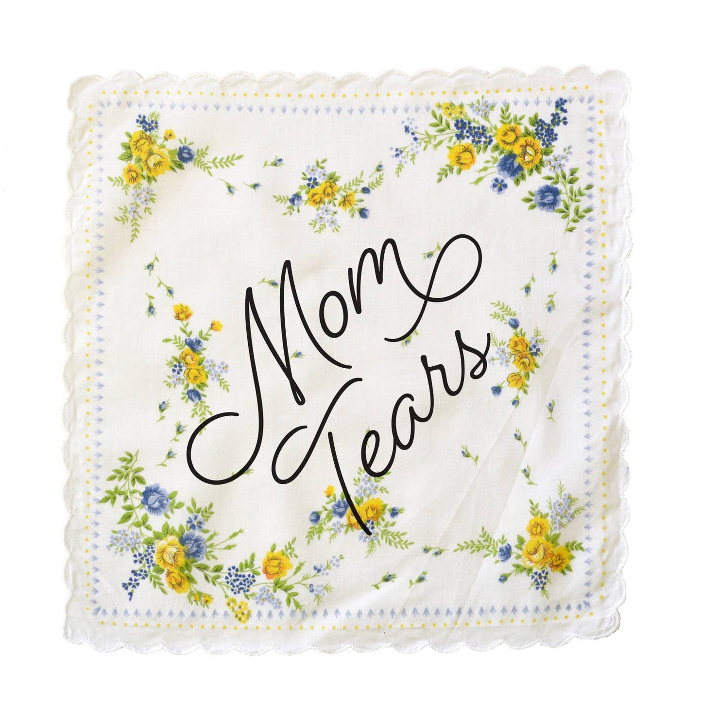 Mom Tears Hankie Wedding Cotton Handkerchief