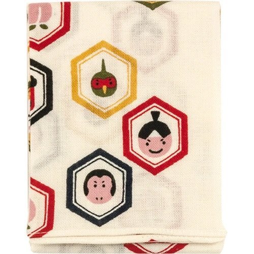 Momotaro Tortoiseshell Tenugui Hankie Handkerchief | Japanese Hand Cloth