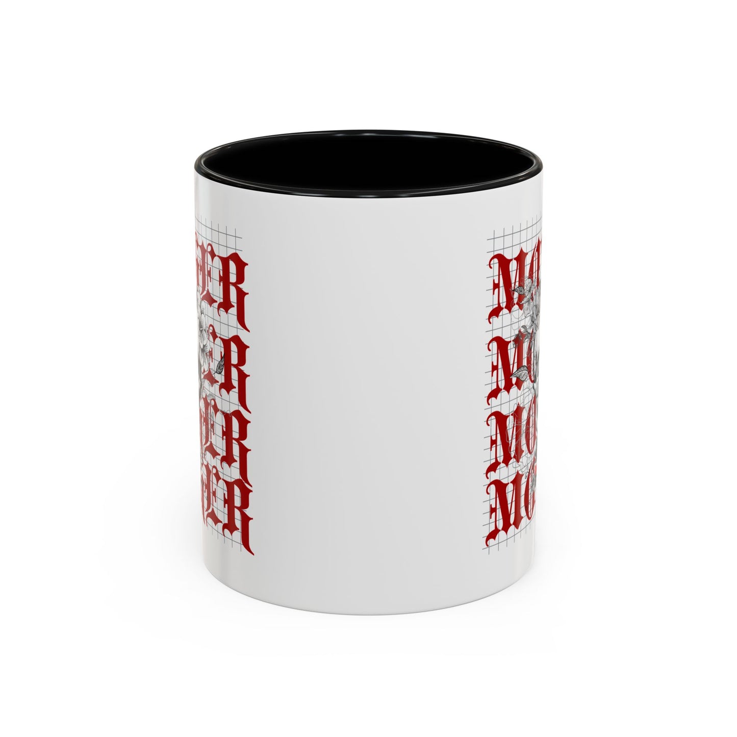 Moms and Mayhem Heavy Metal Skull Themed 11oz Black Mug | Mothers Day Coffee Lovers Gift