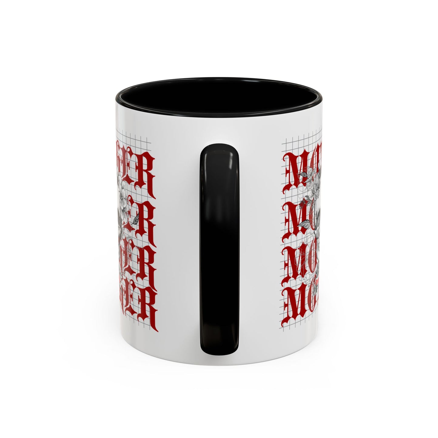 Moms and Mayhem Heavy Metal Skull Themed 11oz Black Mug | Mothers Day Coffee Lovers Gift