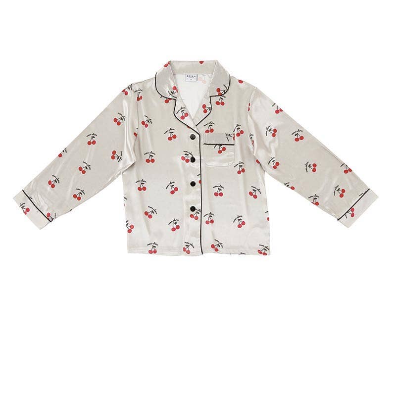 Mon Cheri Cherries Full Length Pajama Set [Available in S and XL Only]