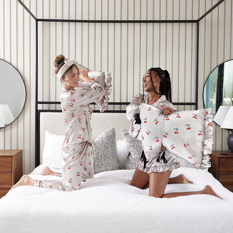 Mon Cheri Cherries Full Length Pajama Set [Available in S and XL Only]