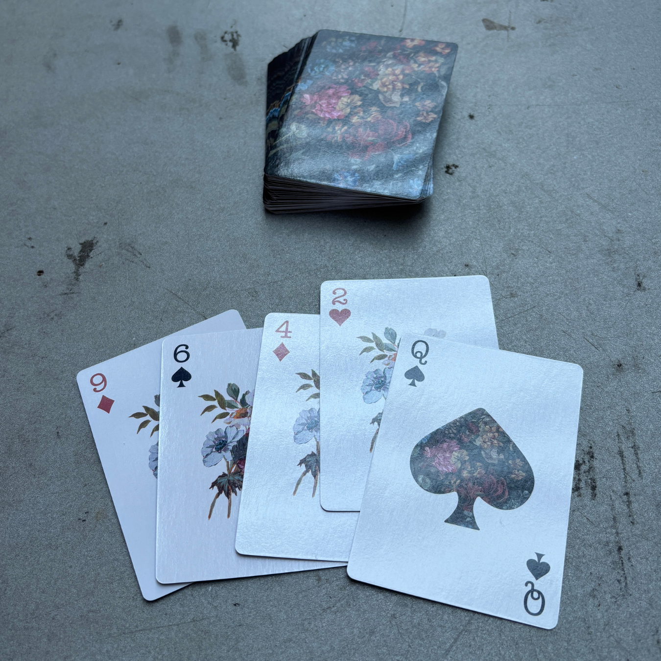 Moody Floral Playing Cards | Hand Painted Flowers Art Deck of Cards-Primitives by Kathy-The Bullish Store