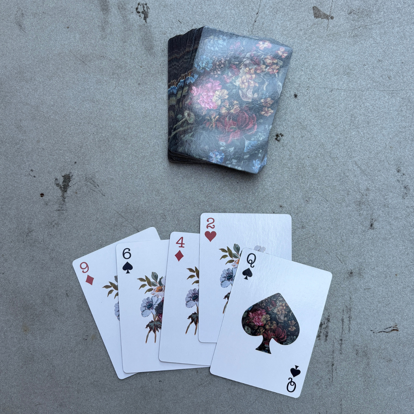 Moody Floral Playing Cards | Hand Painted Flowers Art Deck of Cards-Primitives by Kathy-The Bullish Store