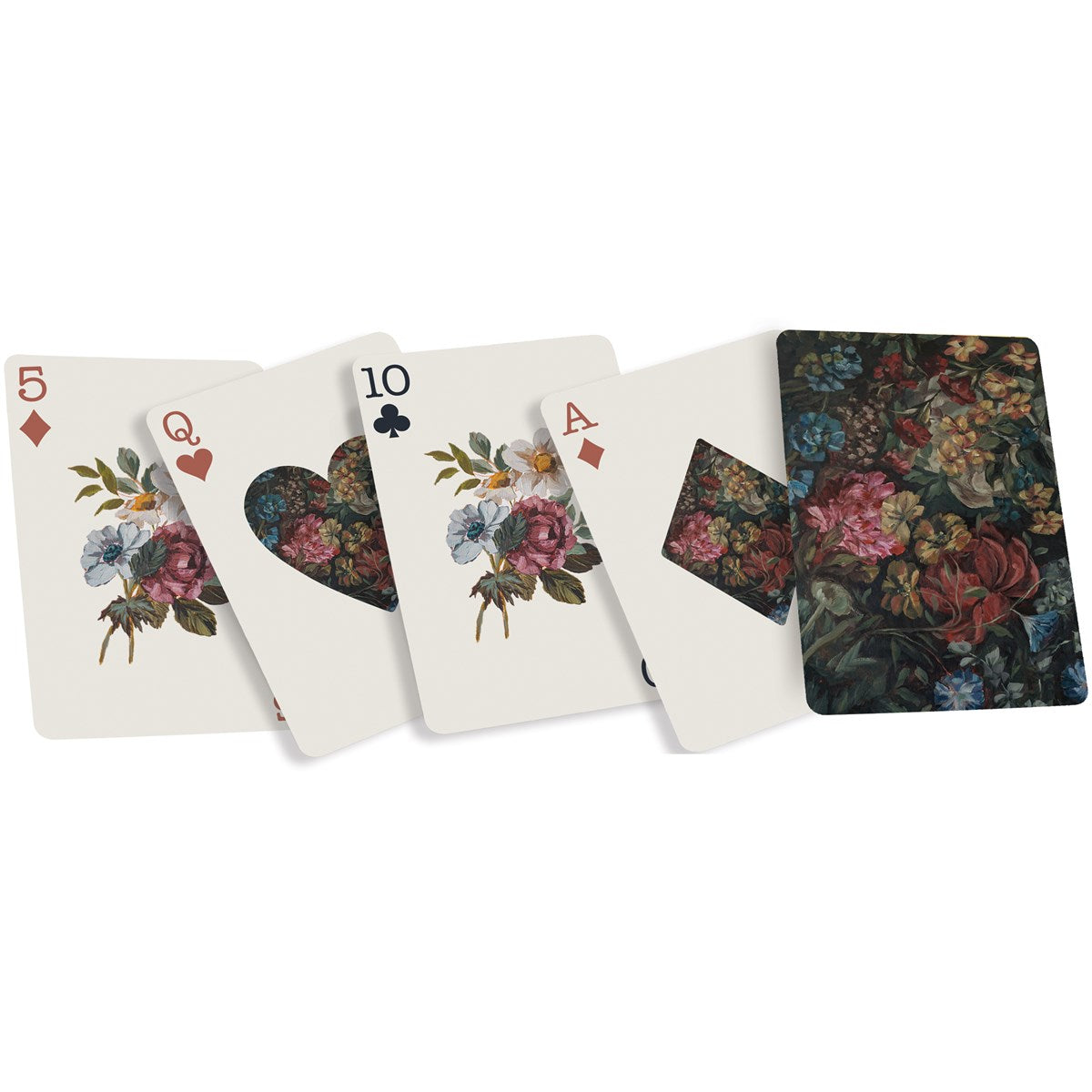 Moody Floral Playing Cards | Hand Painted Flowers Art Deck of Cards