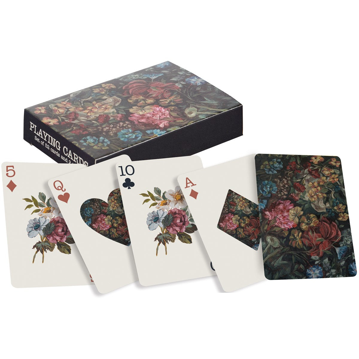 Moody Floral Playing Cards | Hand Painted Flowers Art Deck of Cards