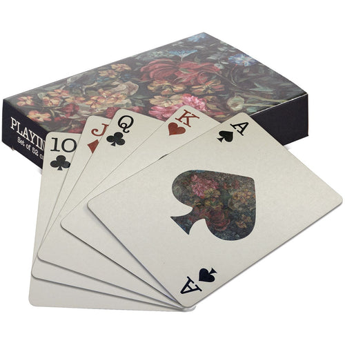 Moody Floral Playing Cards | Hand Painted Flowers Art Deck of Cards