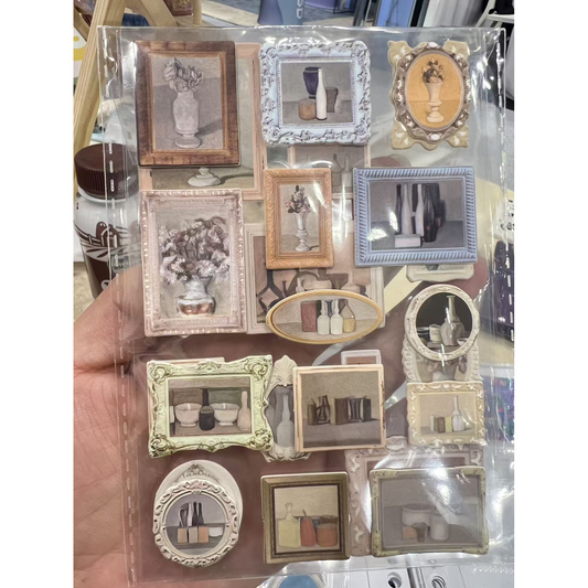 Morandi 3D Stereoscopic Stickers | Sticker Sheet