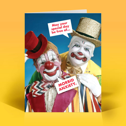 Morbid Anxiety Funny Birthday Card | Vintage Dark Humor-The Raccoon Society-The Bullish Store