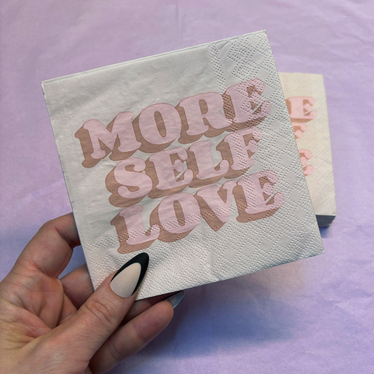 More Self Love Party/Beverage/Cocktail Napkins | 5" Square