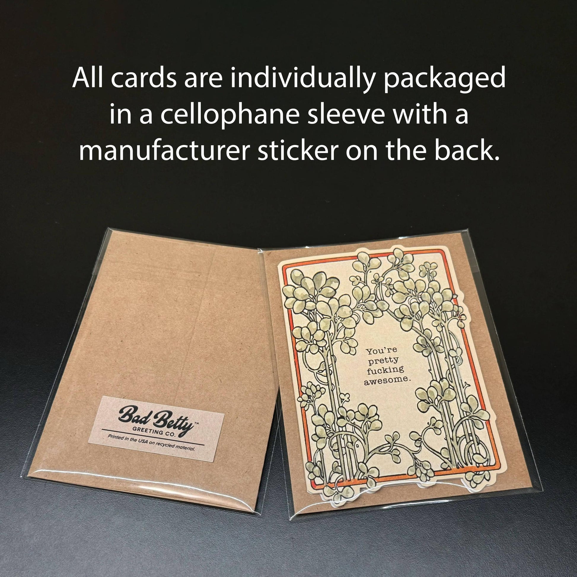 Most Thank You Cards Only Say Thank You Once Funny Vintage Greeting Card-Bad Betty Greeting Co.-The Bullish Store