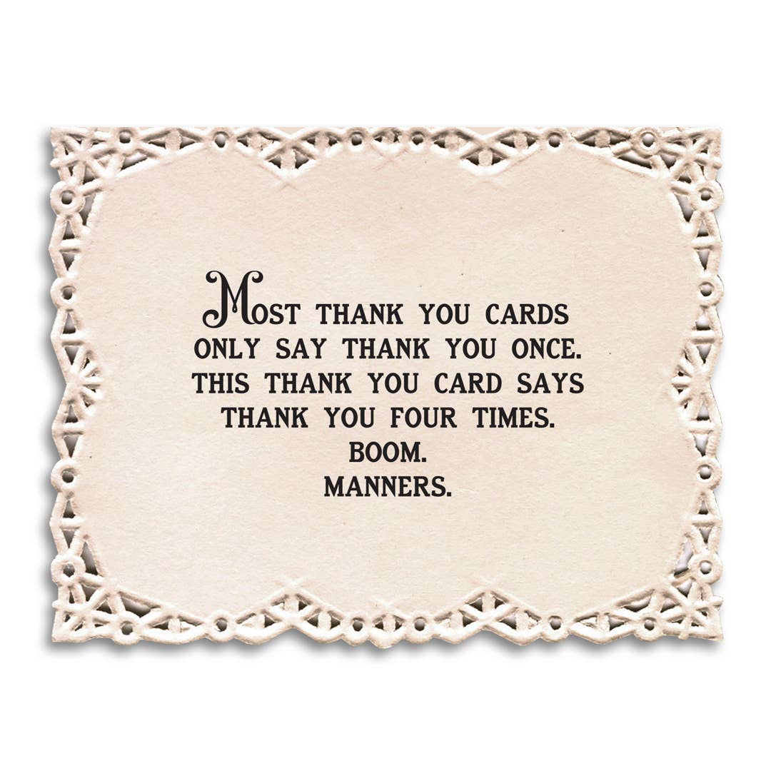 Most Thank You Cards Only Say Thank You Once Funny Vintage Greeting Card-Bad Betty Greeting Co.-The Bullish Store