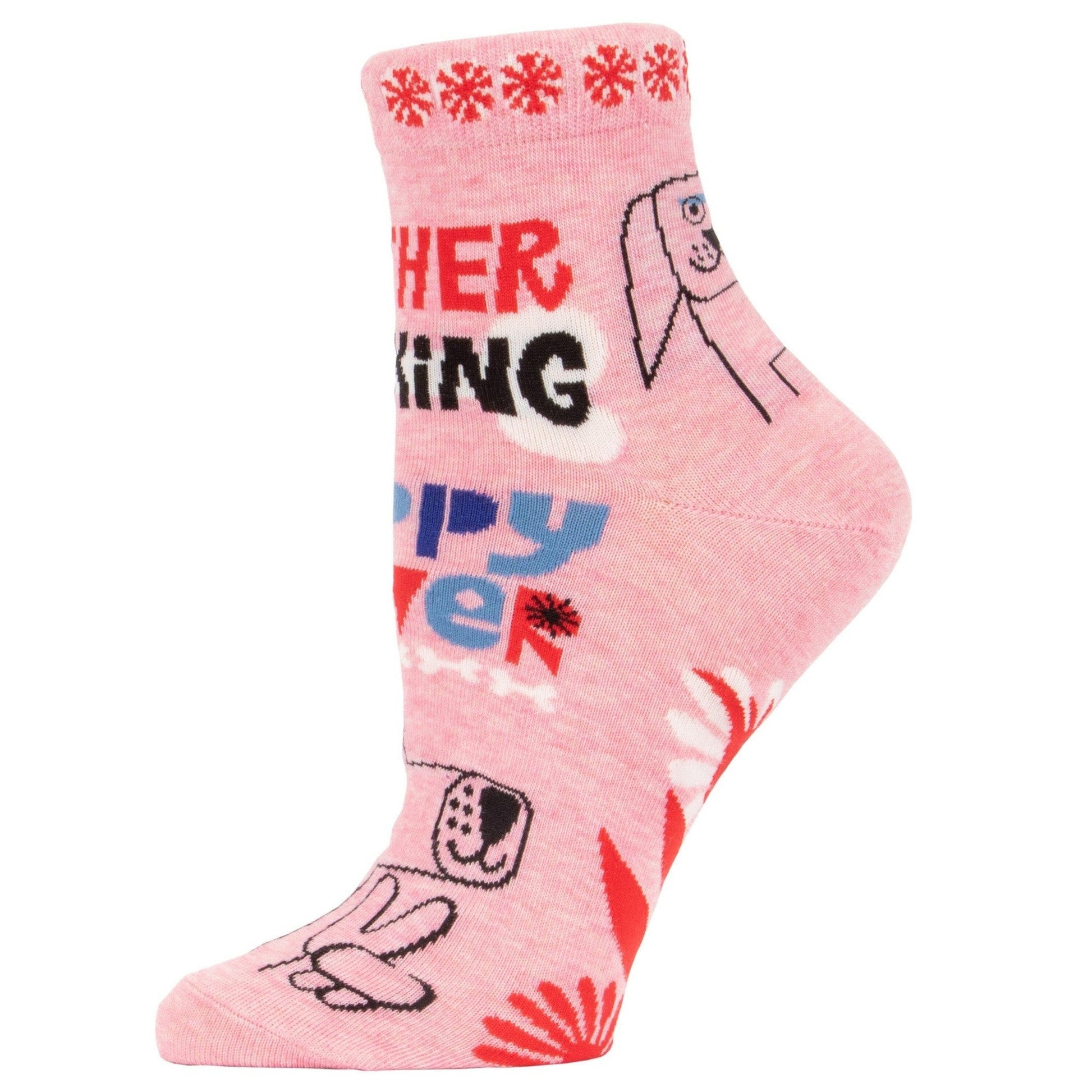 Mother Fucking Puppy Power Women's Ankle Socks | BlueQ at GetBullish