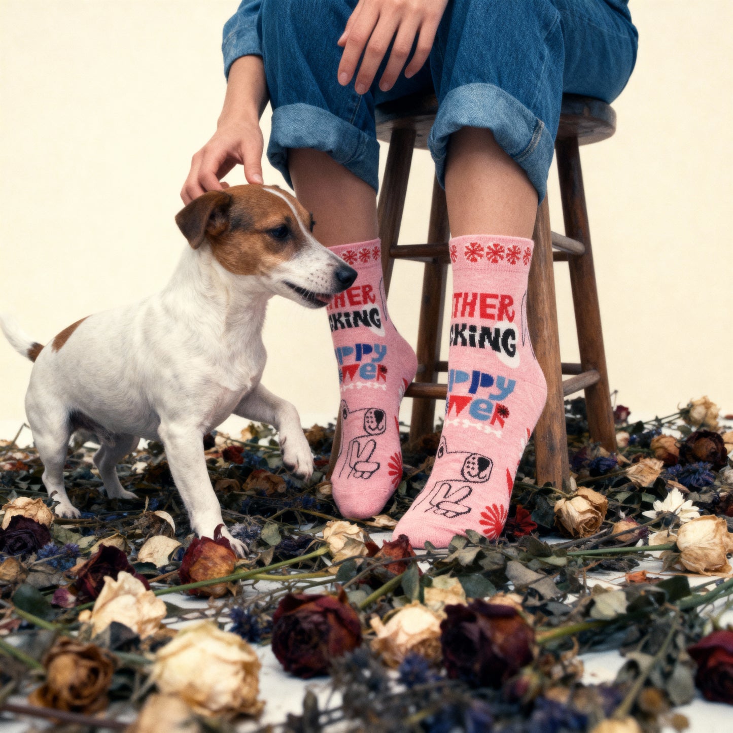 Mother Fucking Puppy Power Women's Ankle Socks | BlueQ at GetBullish