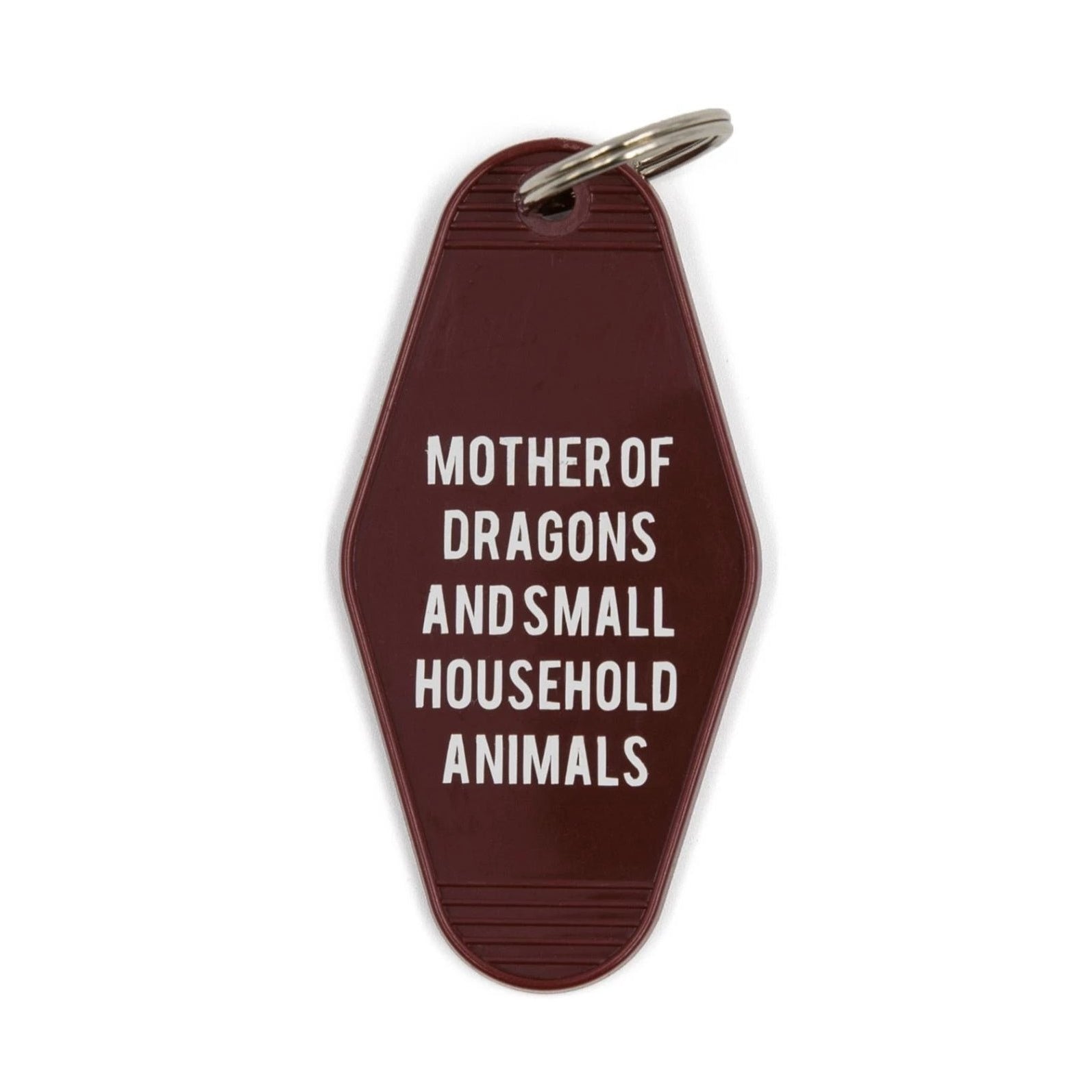 Mother of Dragons and Small Household Animals Motel Style Keychain in Dark Red