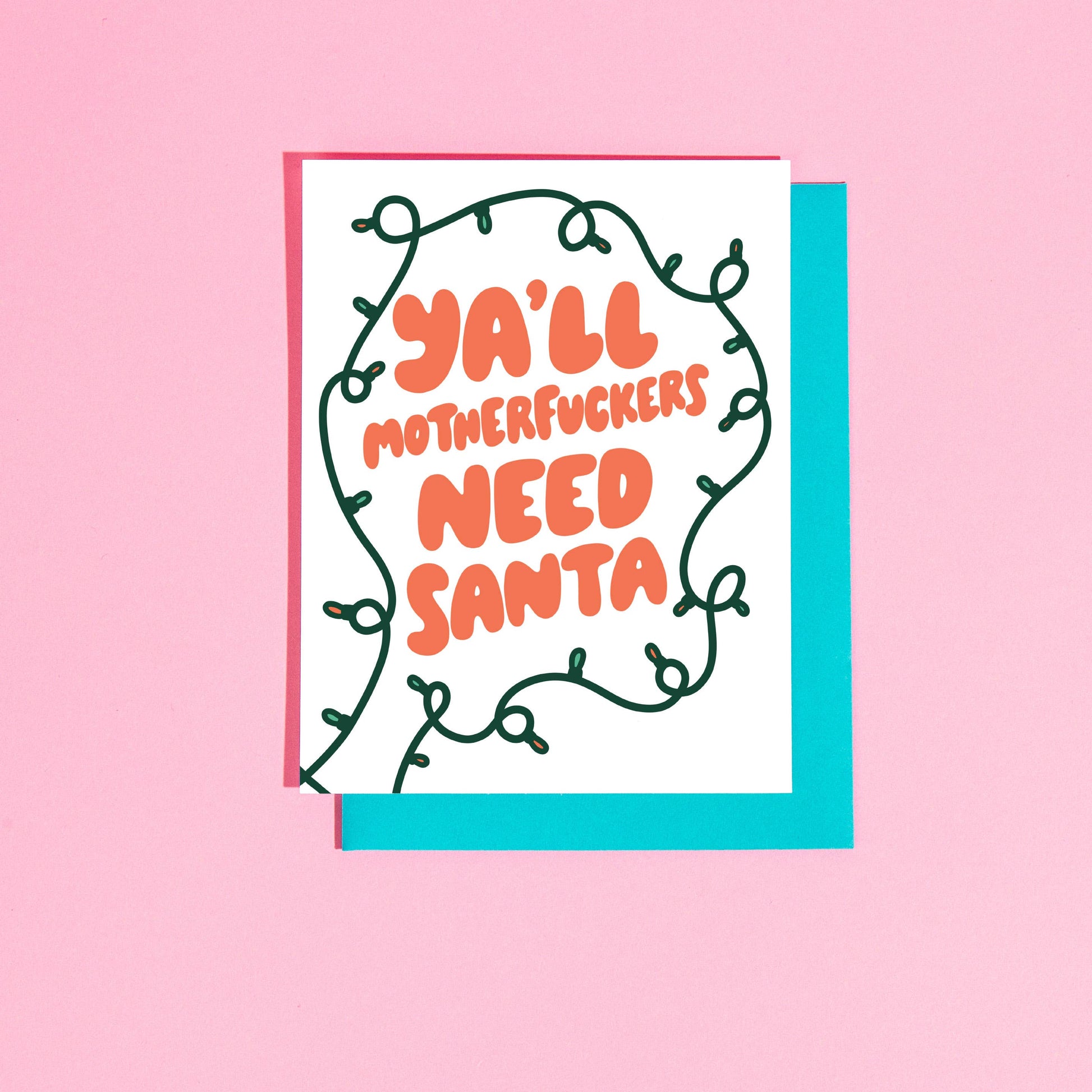 Motherfuckers Need Santa Christmas Card | Holiday Greeting Card