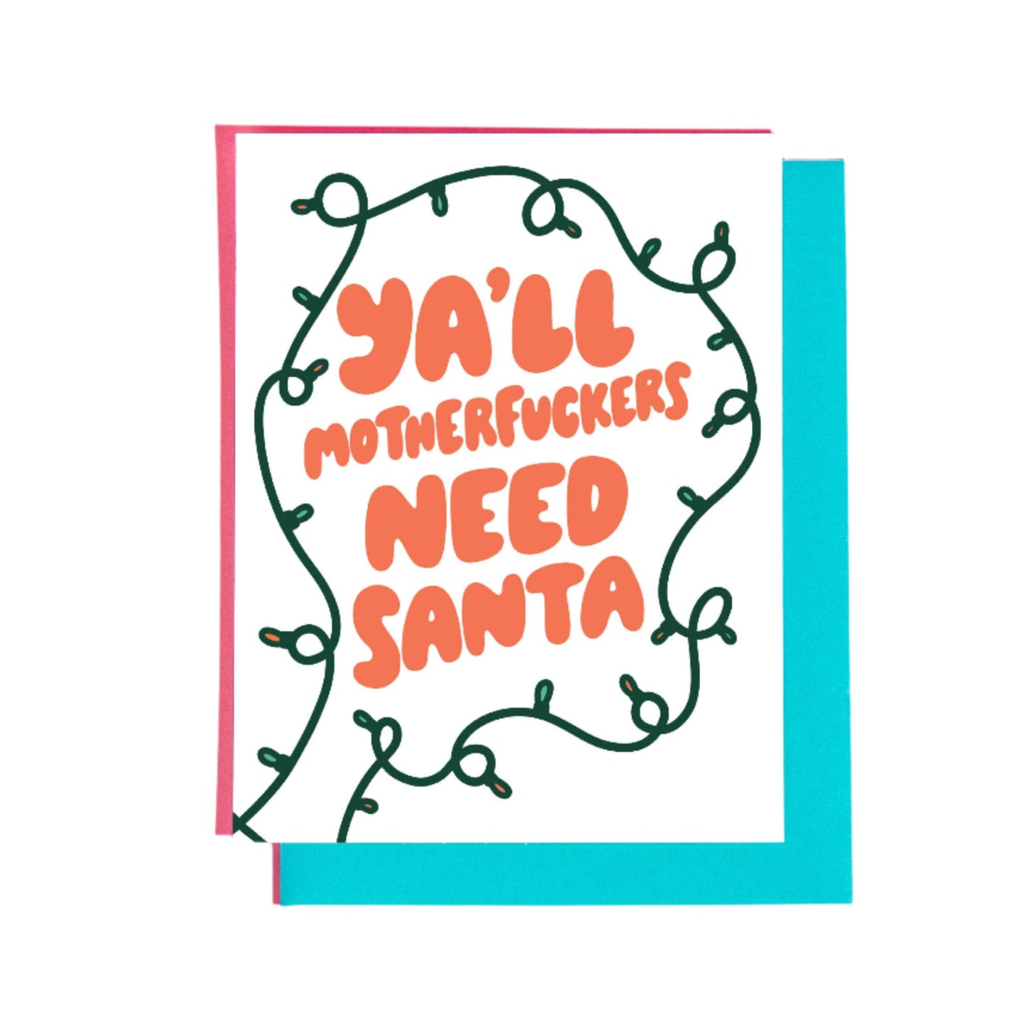 Motherfuckers Need Santa Christmas Card | Holiday Greeting Card