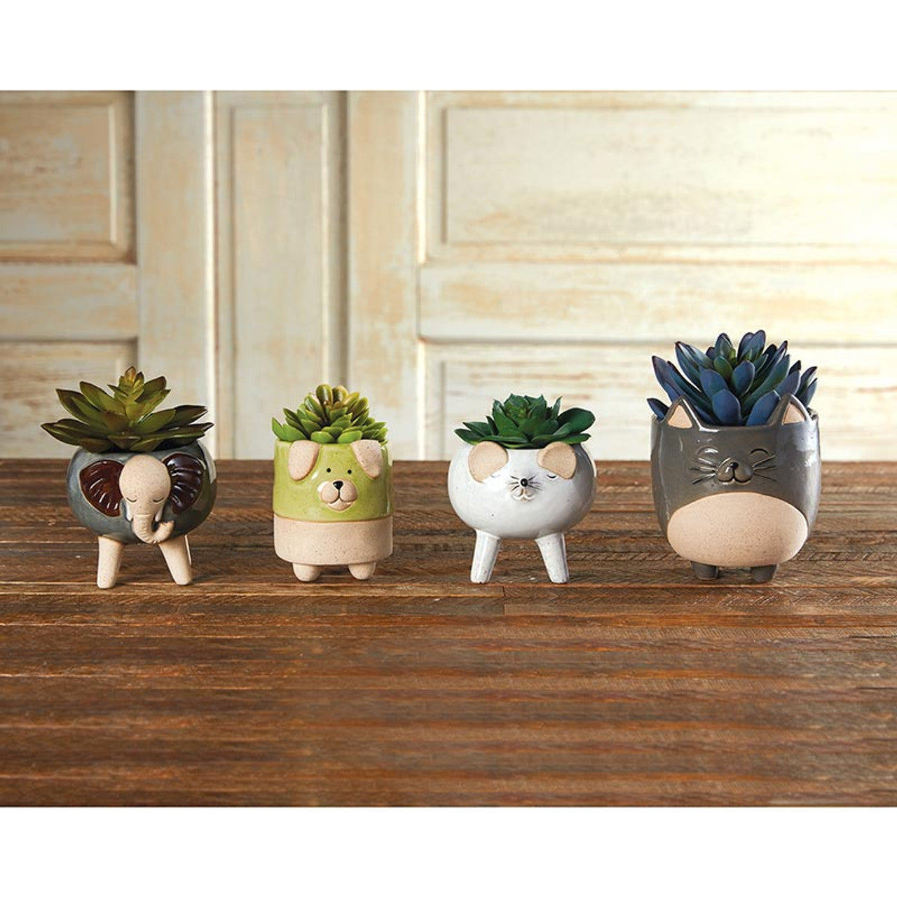 Mouse Ceramic Planter | Decorative Small Mini Animal Shaped Pot