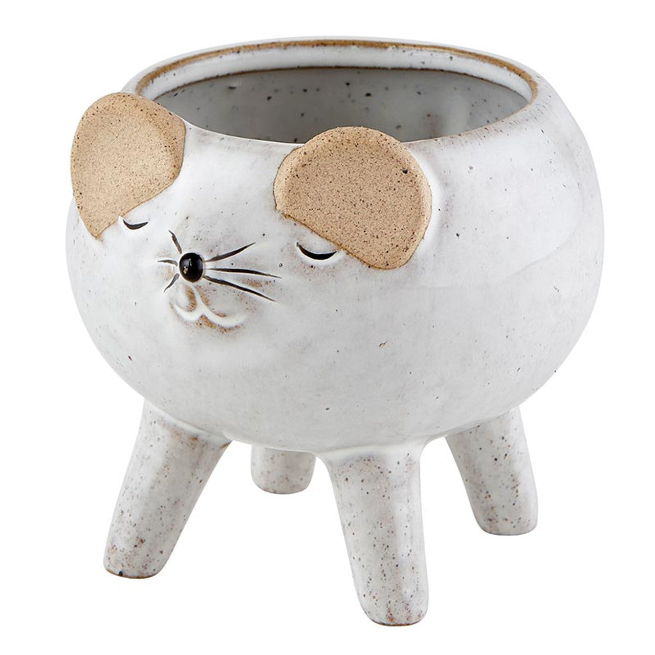 Mouse Ceramic Planter | Decorative Small Mini Animal Shaped Pot