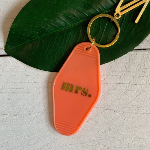 Mrs. Motel Key Tag | Acrylic with Gold Hardware