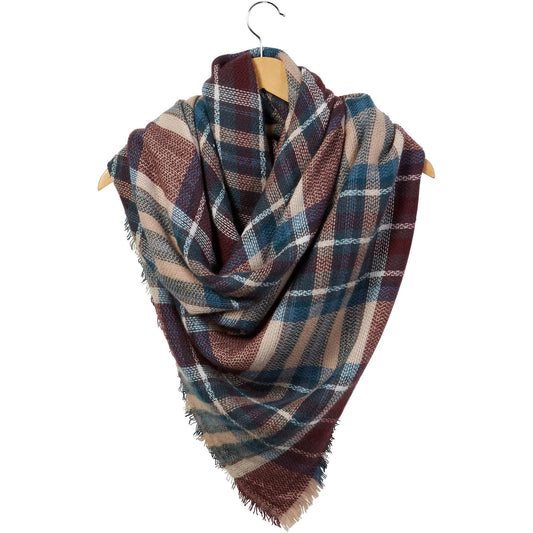 Mulberry Blanket Scarf | Fall Winter Shawl Wrap | 55" x 55"