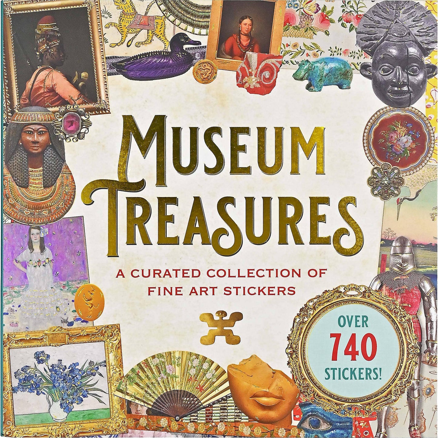Museum Treasures Sticker Book | 740+ Fine Art Stickers on 50 Pages Featuring Masterpieces from Every Era