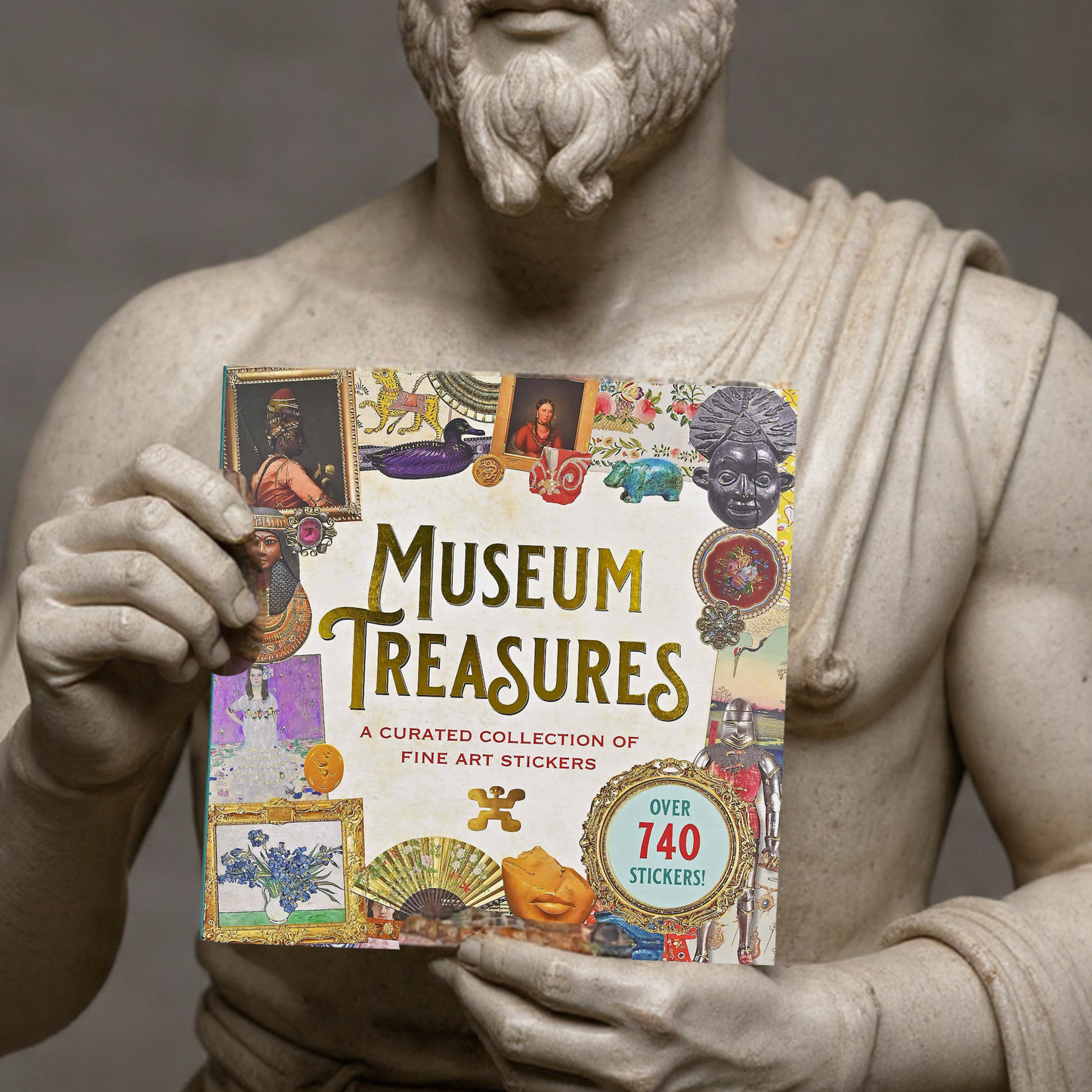 Museum Treasures Sticker Book | 740+ Fine Art Stickers on 50 Pages Featuring Masterpieces from Every Era